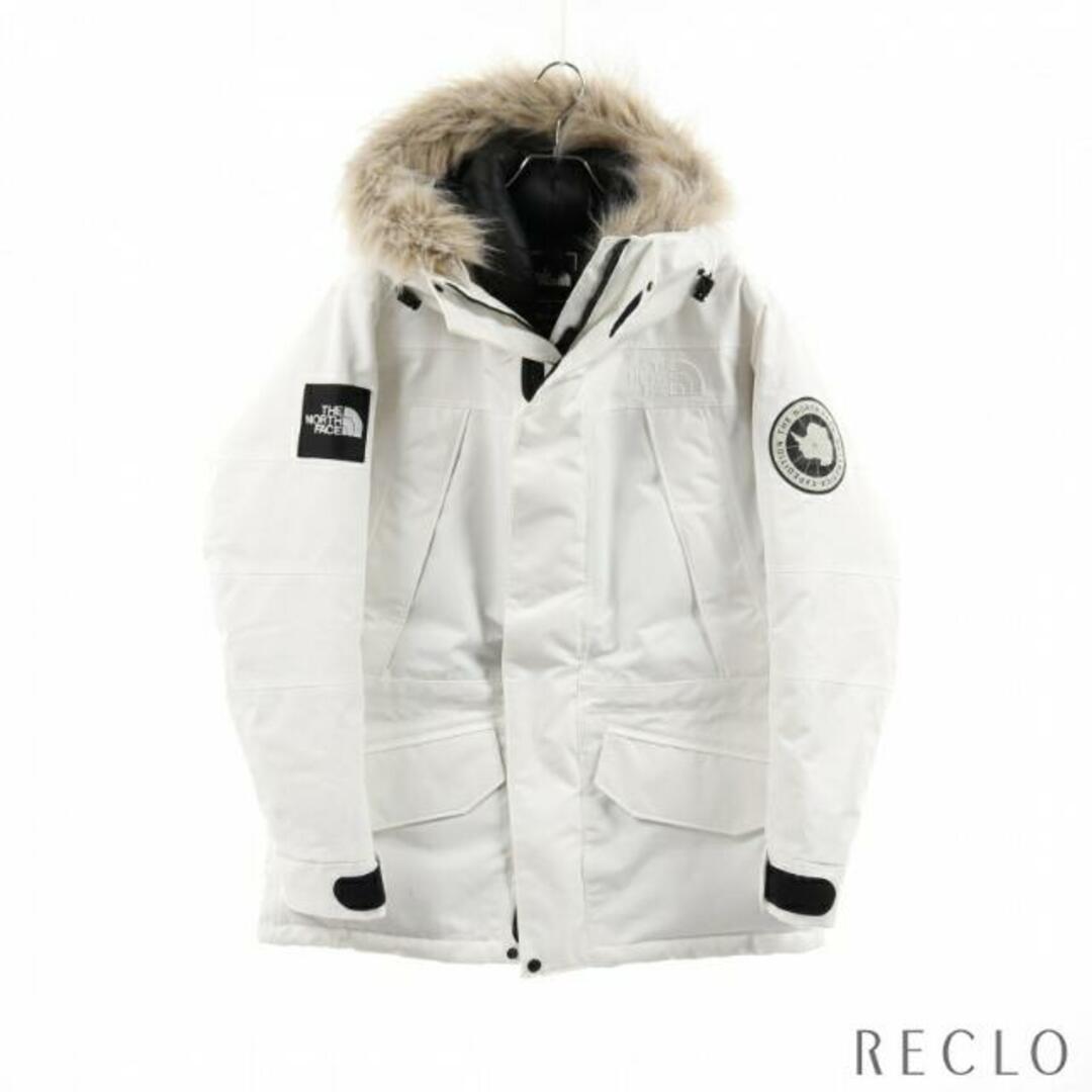 L着丈UNDYED ANTARCTICA PARKA ダウンコート ホワイト フード付き