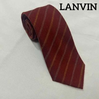 ランバン(LANVIN)のLANVIN ランバン　ウール系ネクタイ　秋冬　ストライプ　ビジネス　スーツ(ネクタイ)