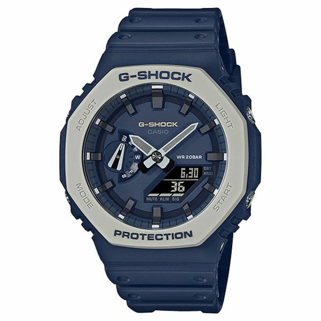 CASIO G-SHOCK Gショック ジーショック カシオ 時計 メンズ レディース 腕時計 アナデジ 八角形 薄型ケース カーボンコアガード ネイビー ユーティリティカラー