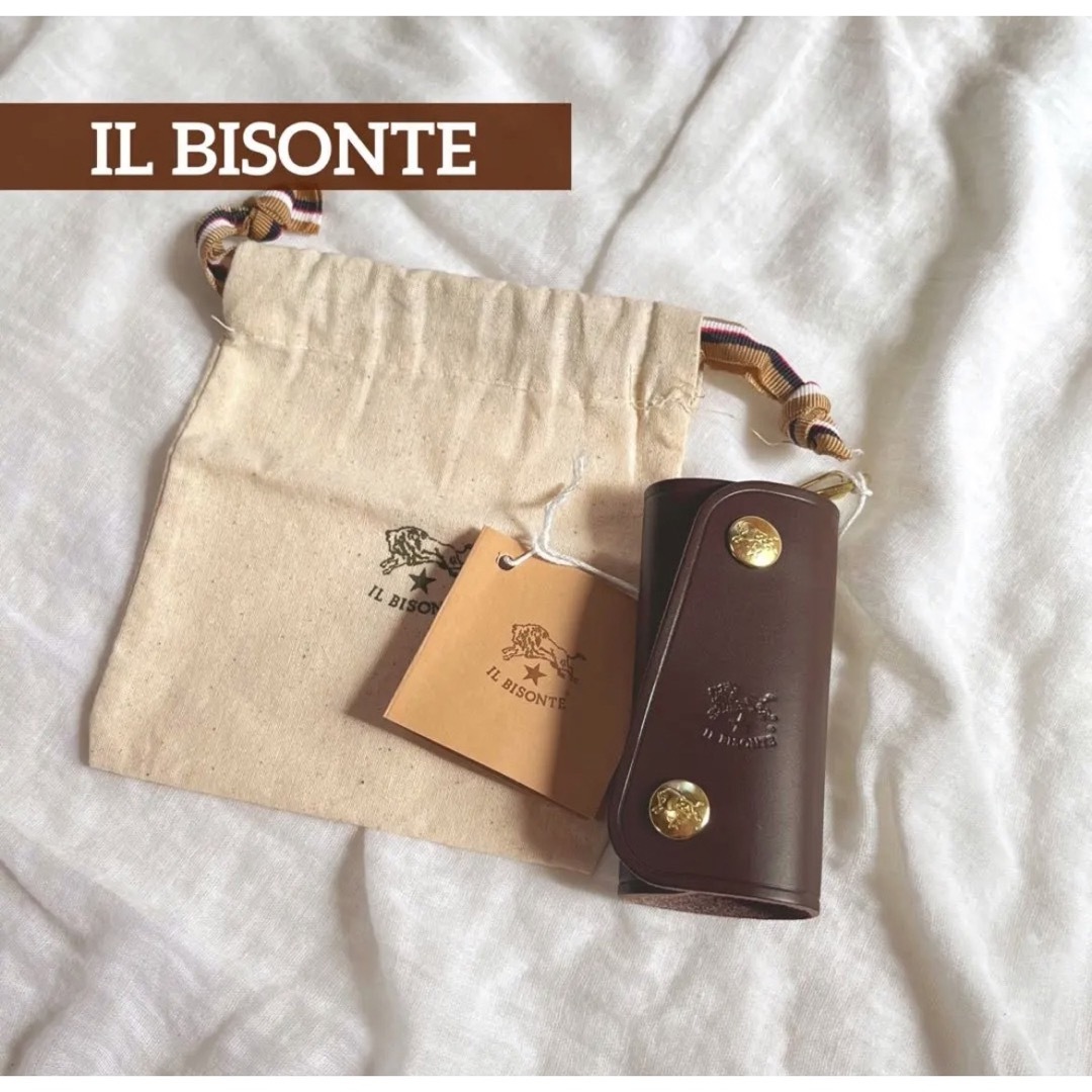 IL BISONTE(イルビゾンテ)のイルビゾンテ  キーケース　ブラウン　こげ茶　キーホルダー レディースのファッション小物(キーケース)の商品写真