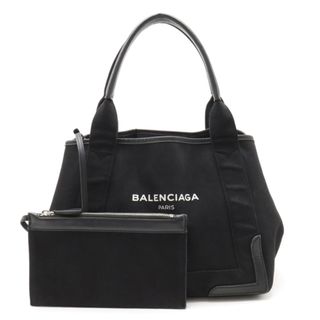 Balenciaga - バレンシアガ ネイビーカバ S ロゴ トートバッグ