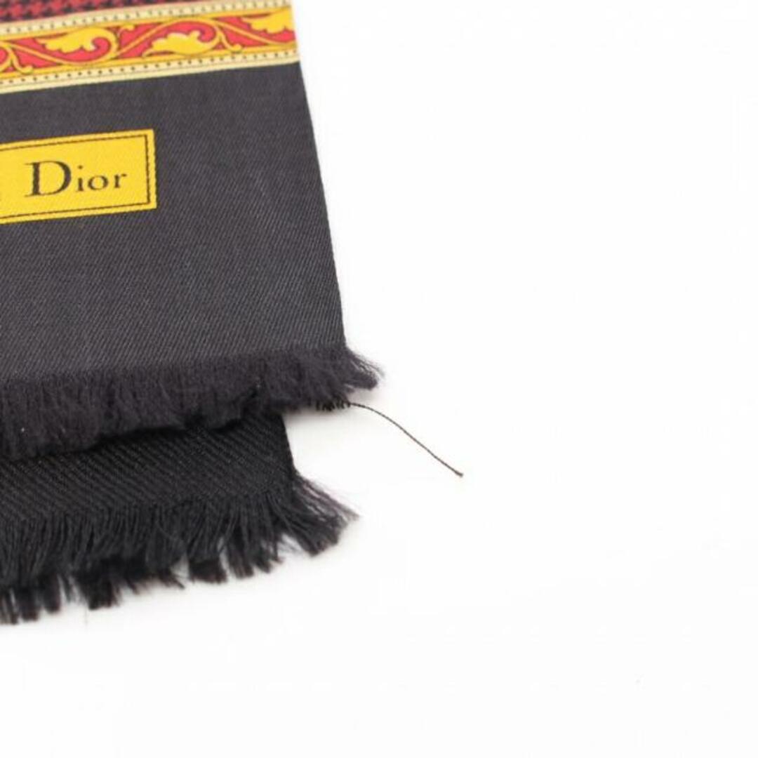Christian Dior(クリスチャンディオール)の スカーフ シルク ウール ブラック レッド カーキブラウン レディースのファッション小物(バンダナ/スカーフ)の商品写真