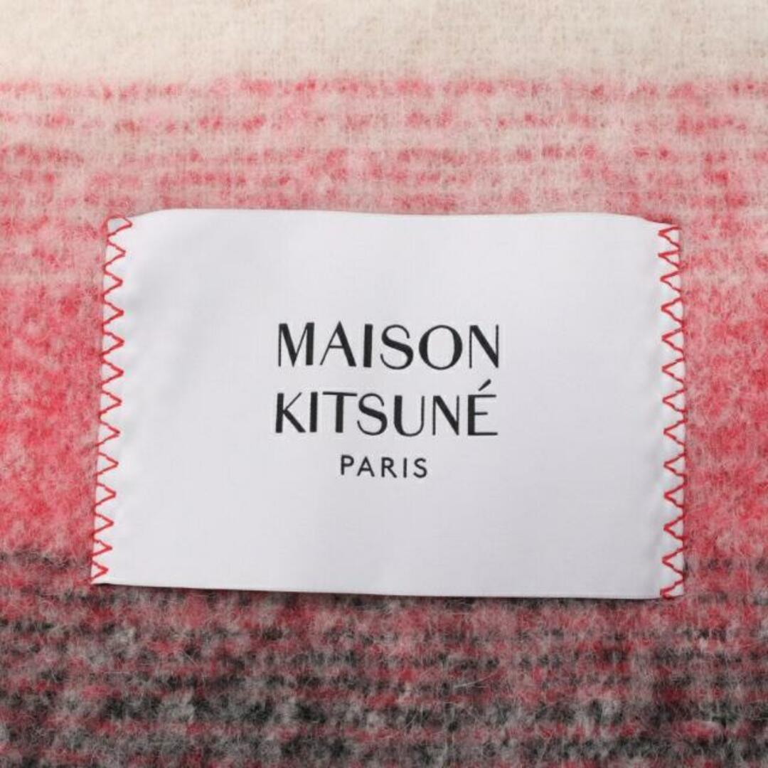 MAISON KITSUNE'(メゾンキツネ)のGRADIENT FRINGED マフラー アルパカ オフホワイト マルチカラー レディースのファッション小物(マフラー/ショール)の商品写真