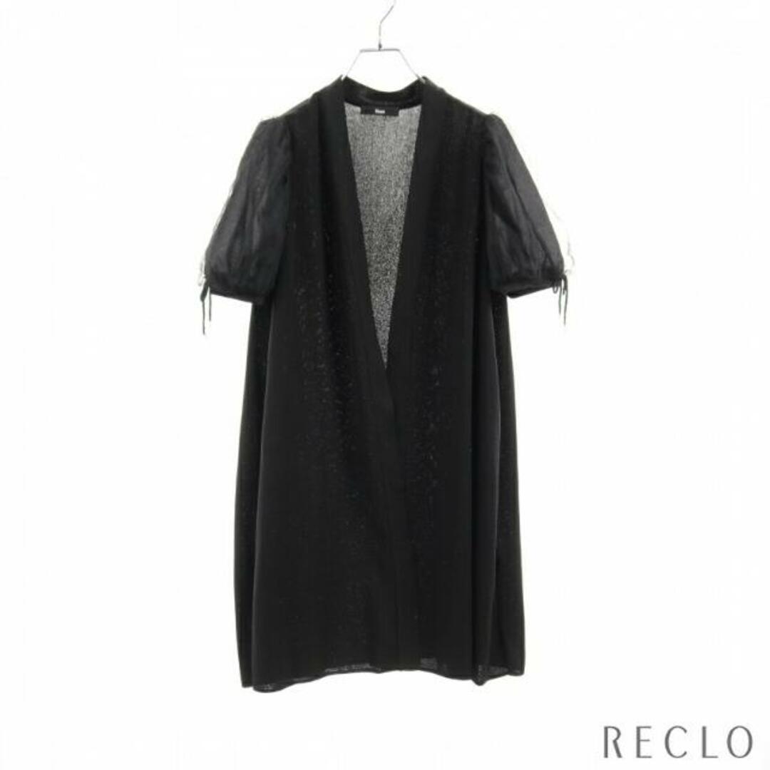 René(ルネ)の ロング カーディガン 半袖 ブラック レディースのトップス(カーディガン)の商品写真