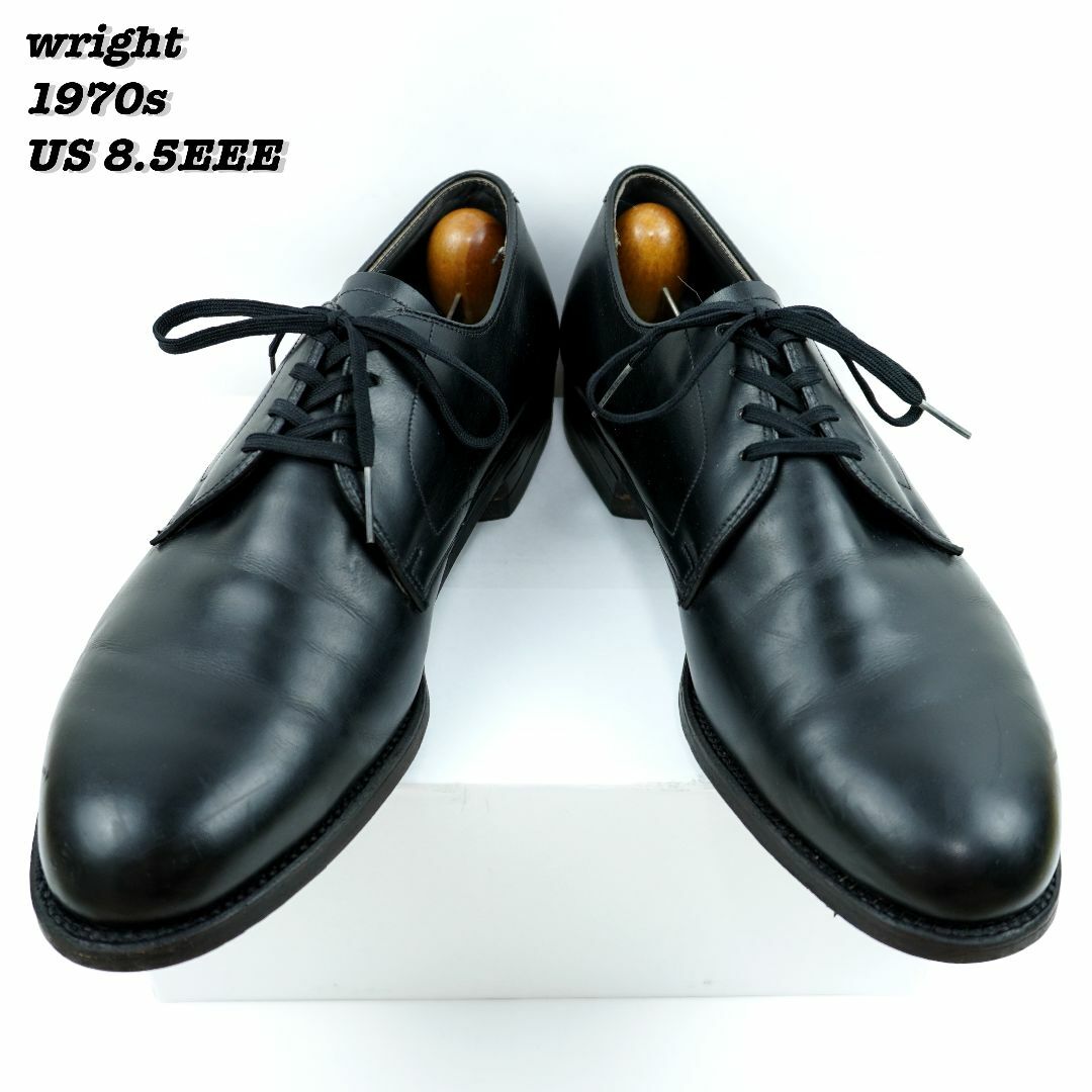 wright Plain Toe Shoes 1970s US8.5EEE