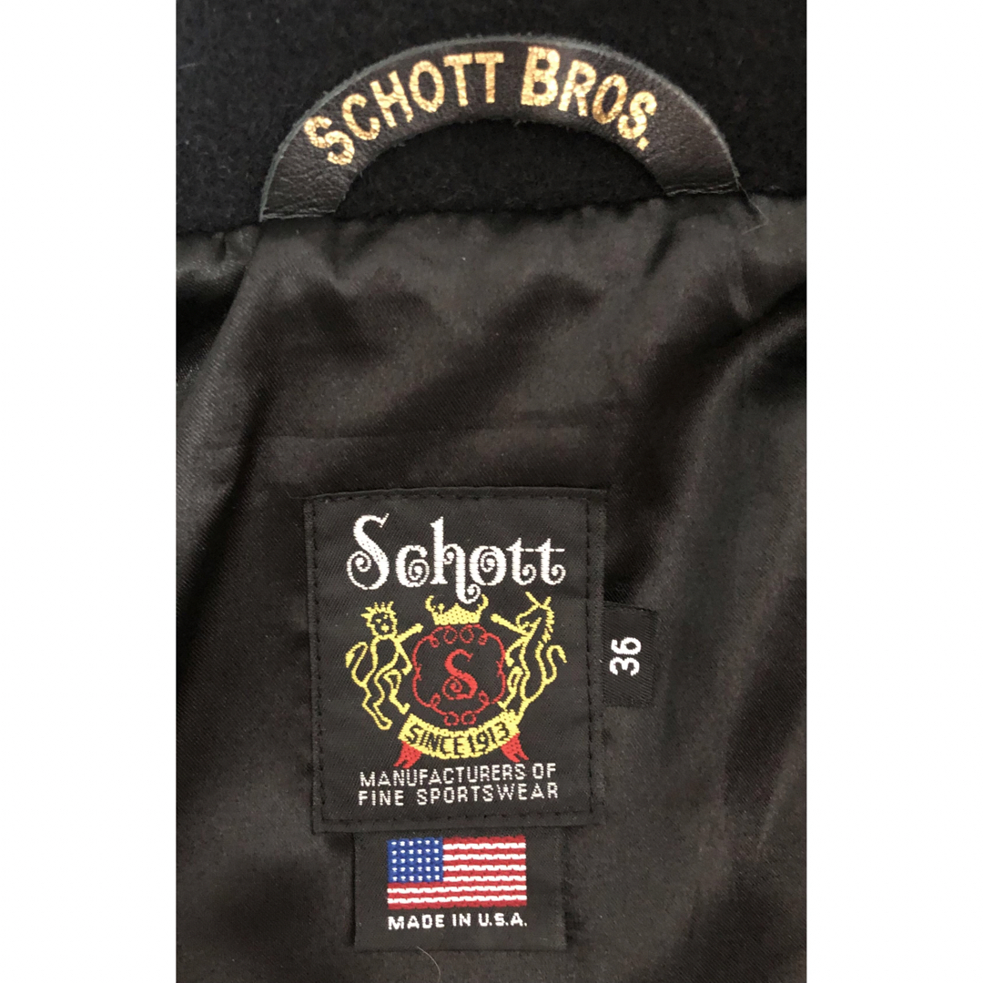 schott(ショット)の36 美品 Schott 716 CPOジャケット ウールジャケット 黒 金 メンズのジャケット/アウター(ブルゾン)の商品写真