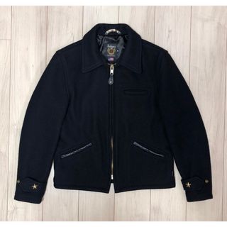 ショット(schott)の36 美品 Schott 716 CPOジャケット ウールジャケット 黒 金(ブルゾン)