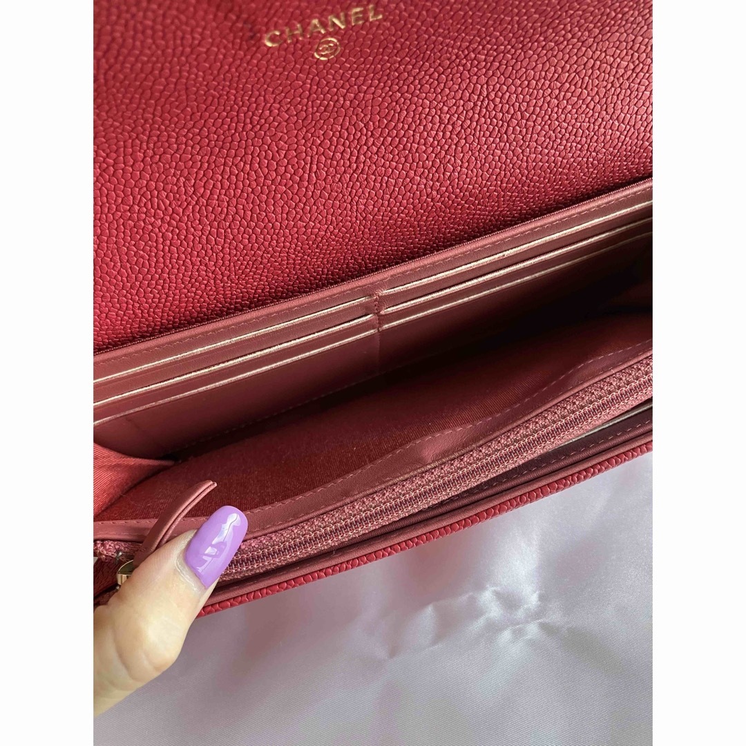 CHANEL(シャネル)の《レア》シャネル マトラッセ キャビアスキン 長財布 イタリア製 ピンク メンズのファッション小物(長財布)の商品写真