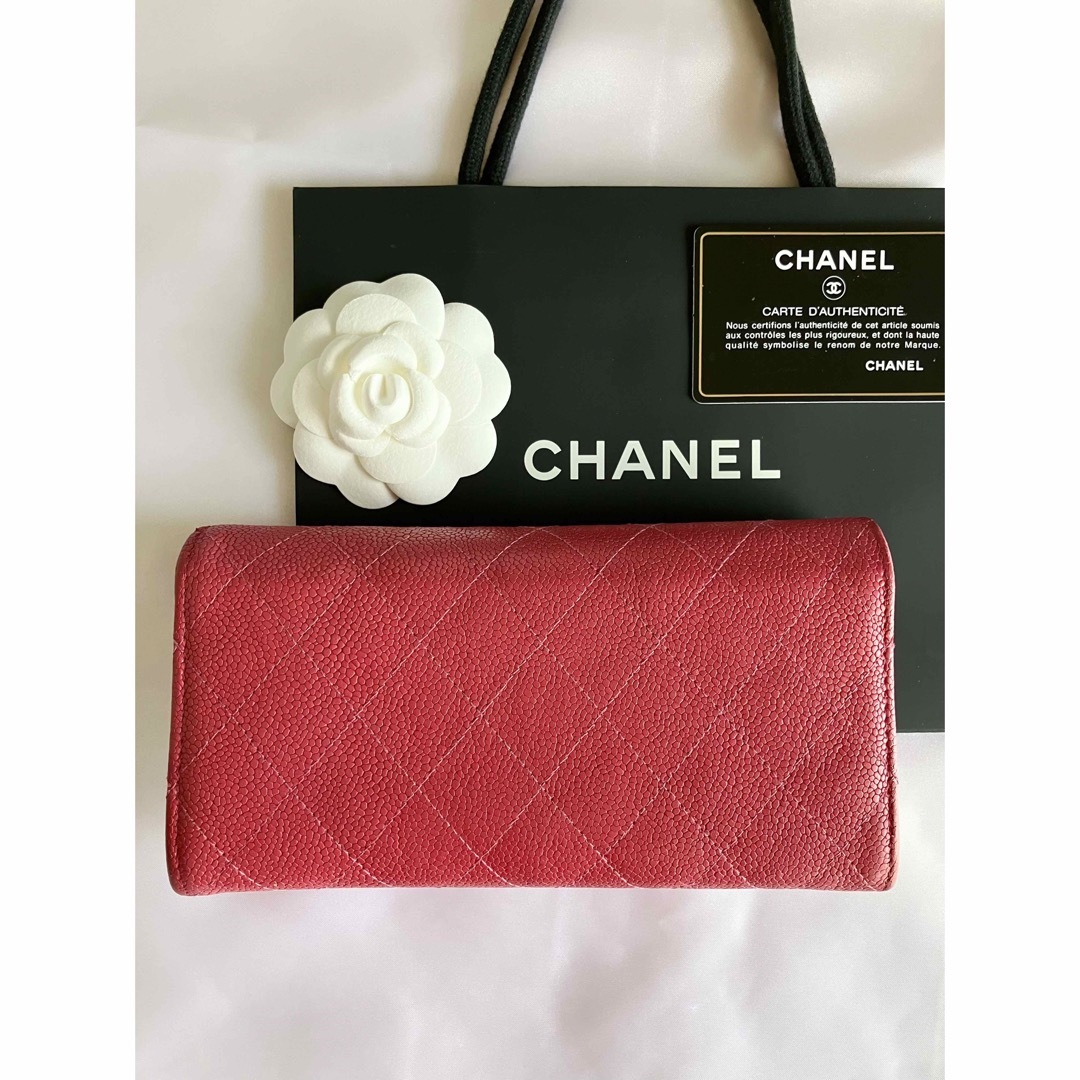 CHANEL(シャネル)の《レア》シャネル マトラッセ キャビアスキン 長財布 イタリア製 ピンク メンズのファッション小物(長財布)の商品写真