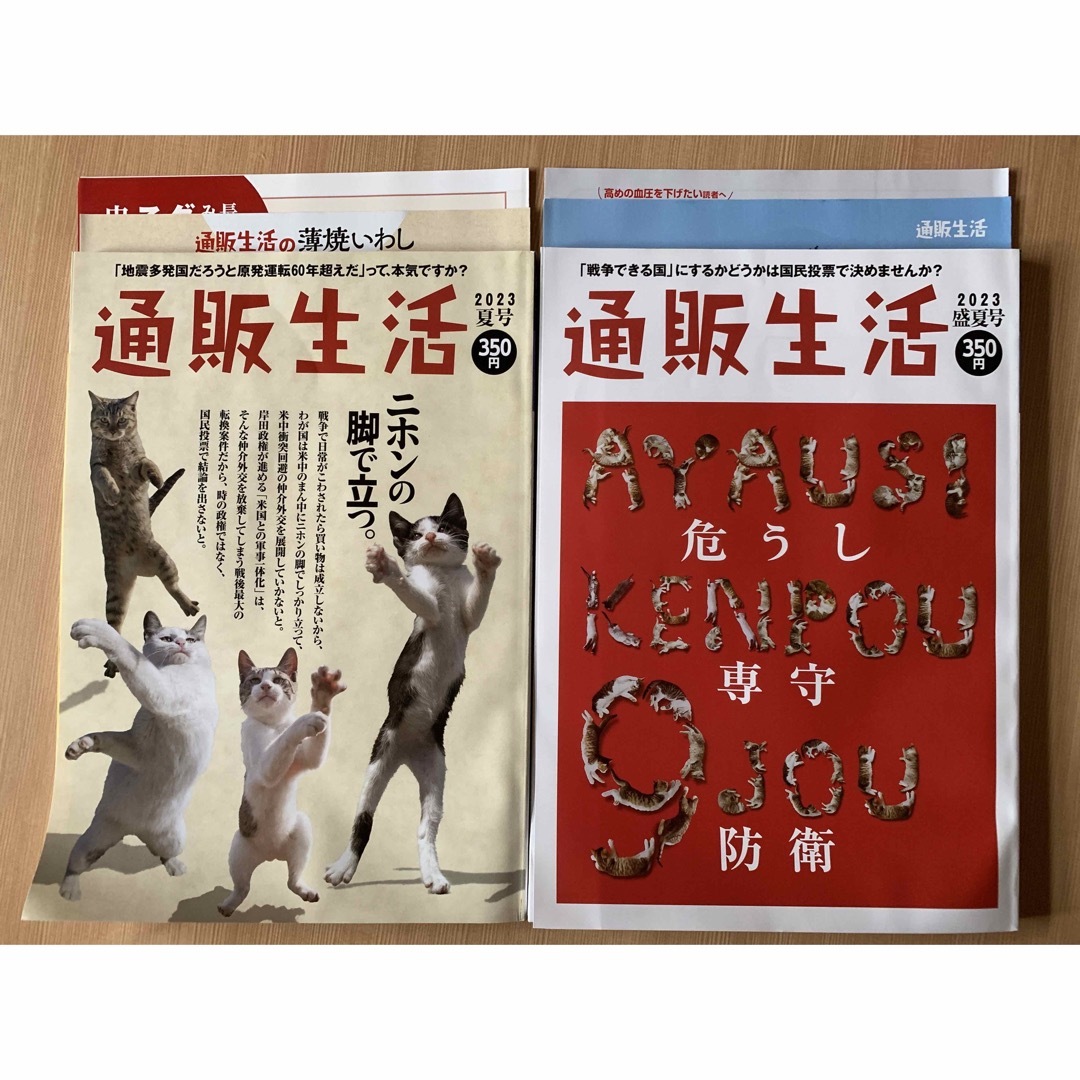 通販生活　2023夏号、盛夏号　カタログハウス エンタメ/ホビーの雑誌(生活/健康)の商品写真