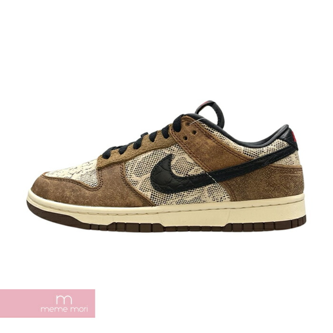 NIKE 2023SS DUNK LOW PRM CO.JP Head 2 Head FJ5434-120 ナイキ ダンク ヘッド2ヘッド ローカットスニーカー ヴィンテージ加工 スネーク柄 ブラウン×ナチュラル サイズUS6.5(24.5cm)【230829】【新古品】【me04】