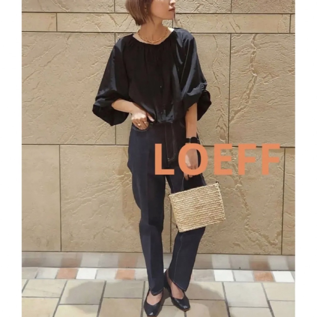 新品＜LOEFF＞C/NY ギャザーブラウス-