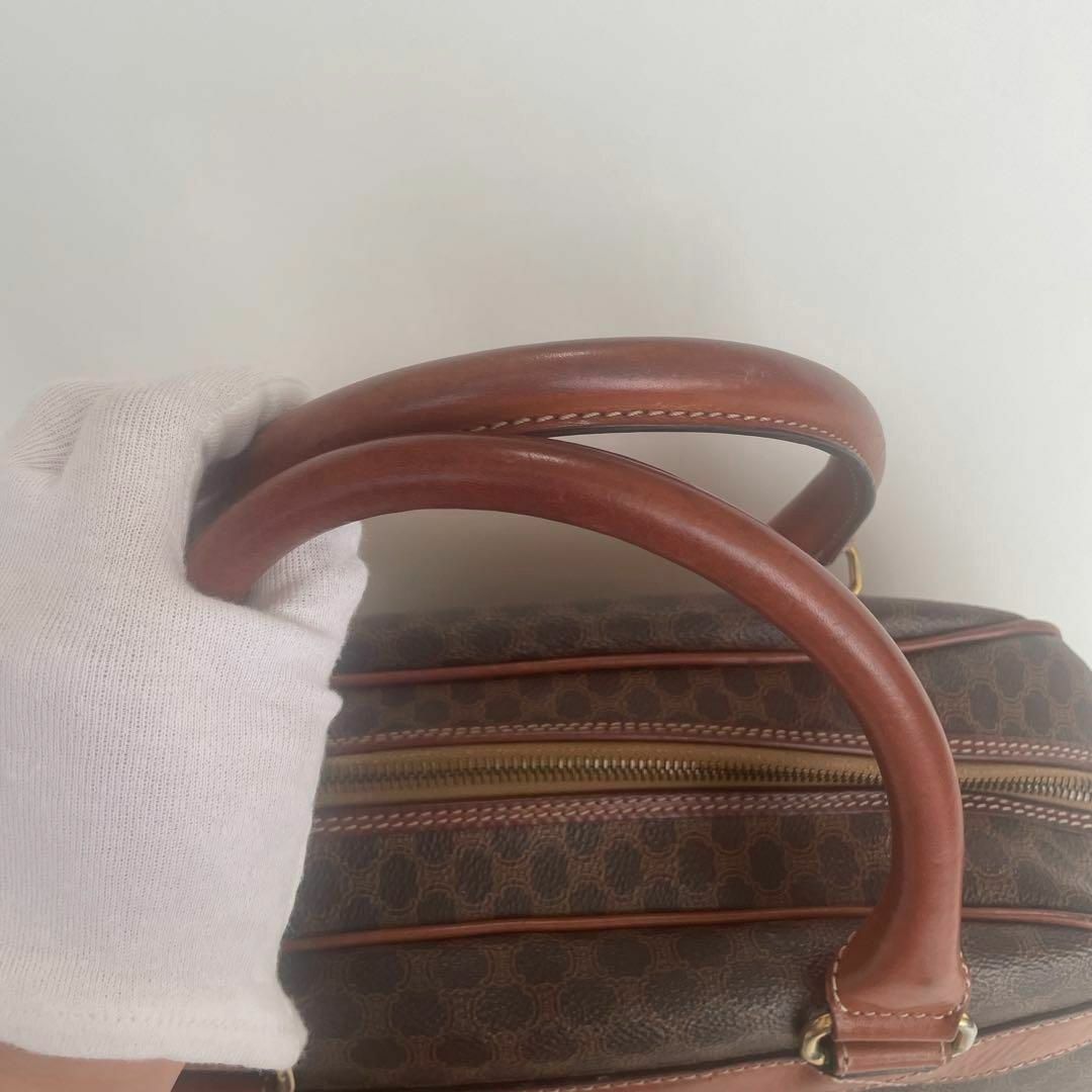 CELINE セリーヌ マカダム ボストンバッグ ブラウン レディース ブランド 2