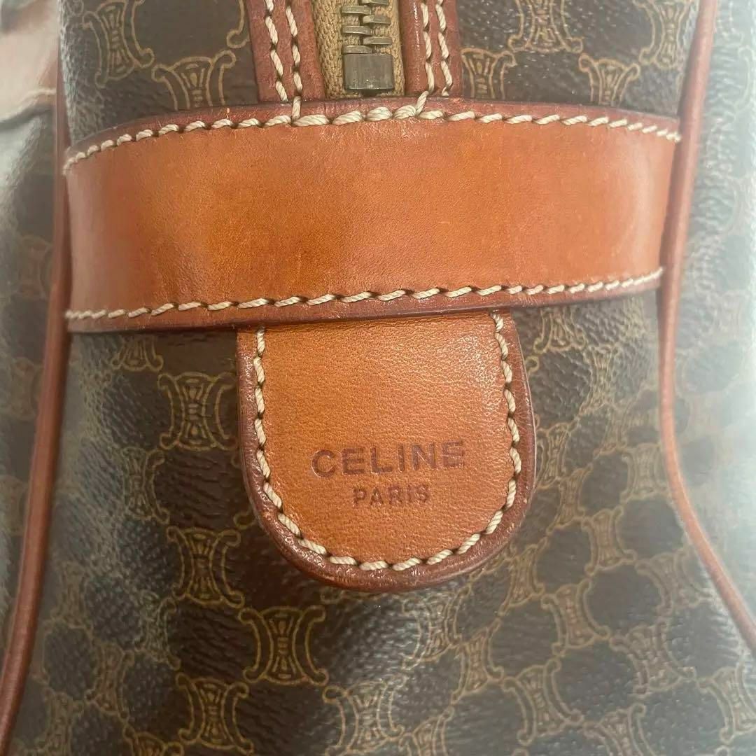 CELINE セリーヌ マカダム ボストンバッグ ブラウン レディース ブランド 6