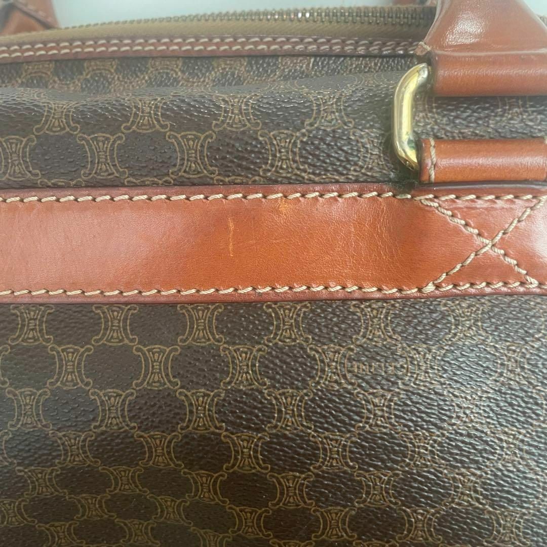 CELINE セリーヌ マカダム ボストンバッグ ブラウン レディース ブランド 7