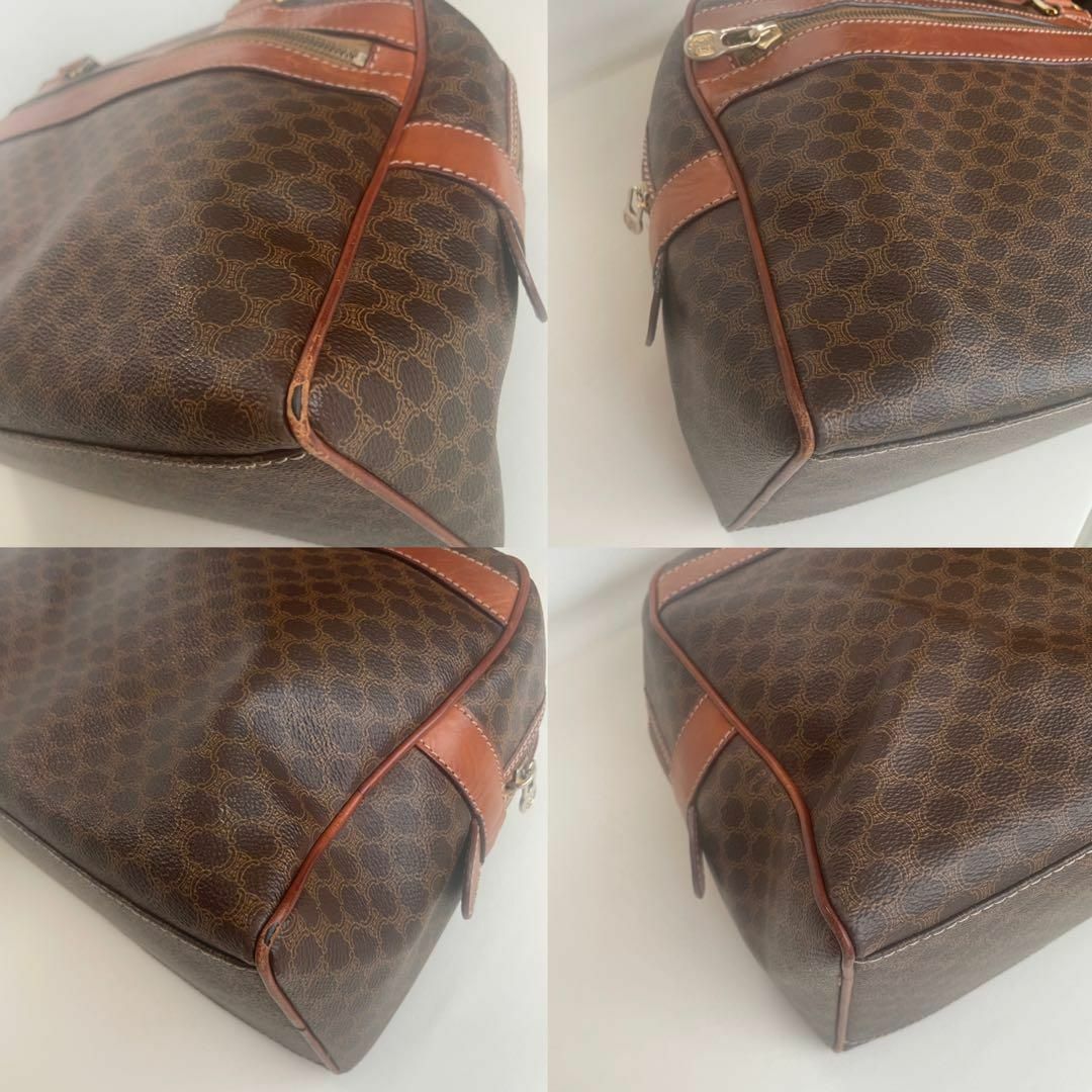 CELINE セリーヌ マカダム ボストンバッグ ブラウン レディース ブランド 9