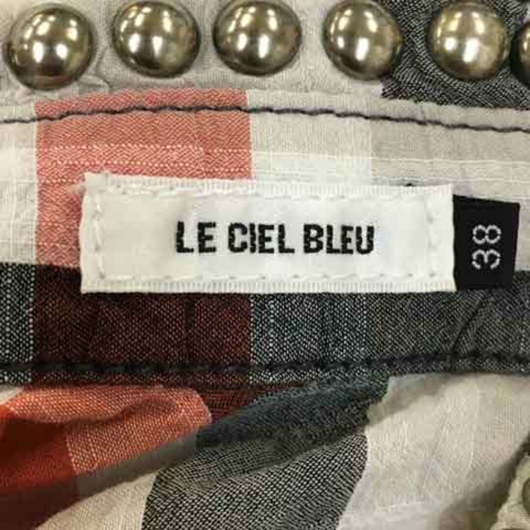 LE CIEL BLEU(ルシェルブルー)のルシェルブルー シャツ ブラウス スタンダード チェック 長袖 38 赤 黒 レディースのトップス(シャツ/ブラウス(長袖/七分))の商品写真
