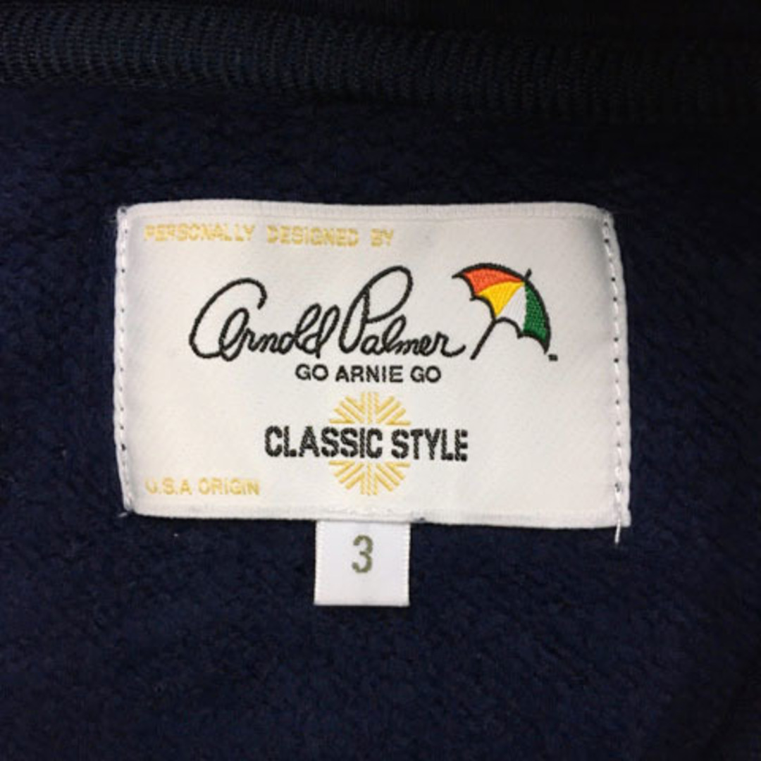 Arnold Palmer(アーノルドパーマー)のアーノルドパーマー パーカー トレーナー フ―ディー ワッペン 長袖 3 紺 レディースのトップス(パーカー)の商品写真