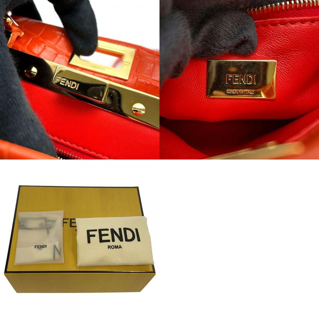 フェンディ ハンドバッグ ピーカブー XS クロコダイル 8BN309 FENDI 2wayショルダーバッグ