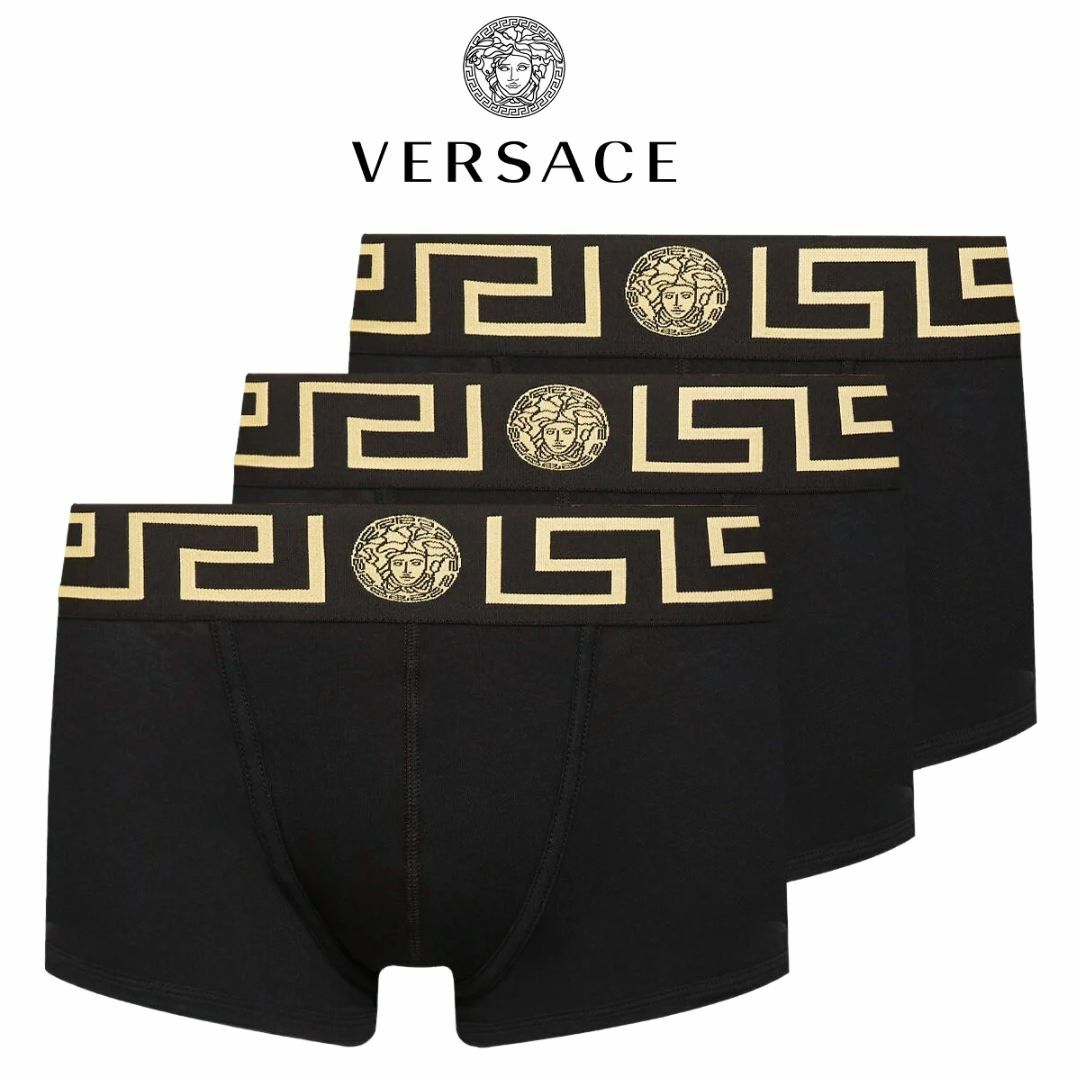 3 VERSACE ブラック ボクサーパンツ 3枚セット size 4