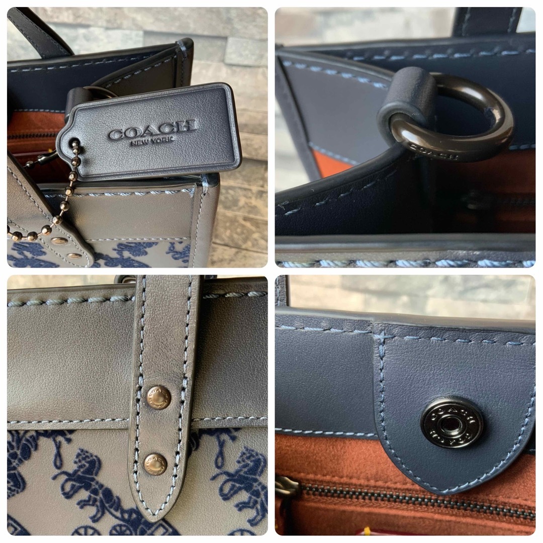 ◆◇◆COACHフィールド トート 22 ホース アンド キャリッジ スエード◆