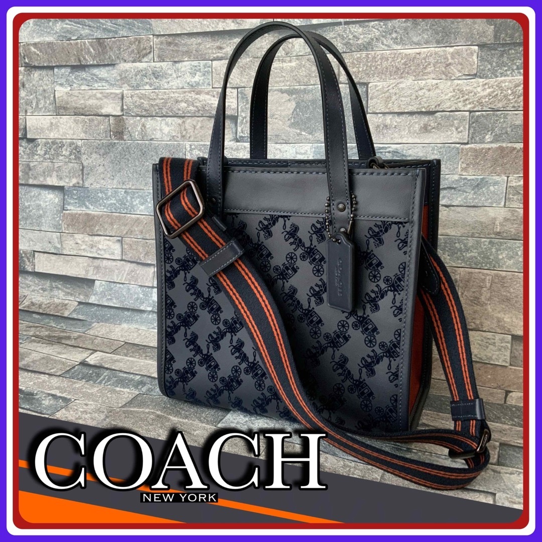 ◆◇◆COACHフィールド トート 22 ホース アンド キャリッジ スエード◆