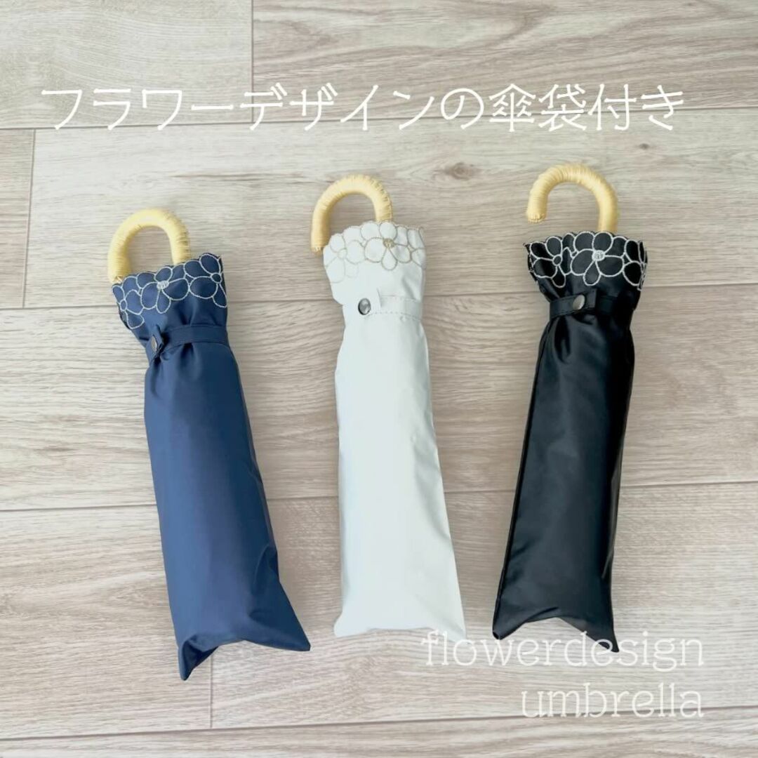 【色:ネイビー】折りたたみ 日傘 折りたたみ傘 完全遮光 超軽量 180g 遮熱 2