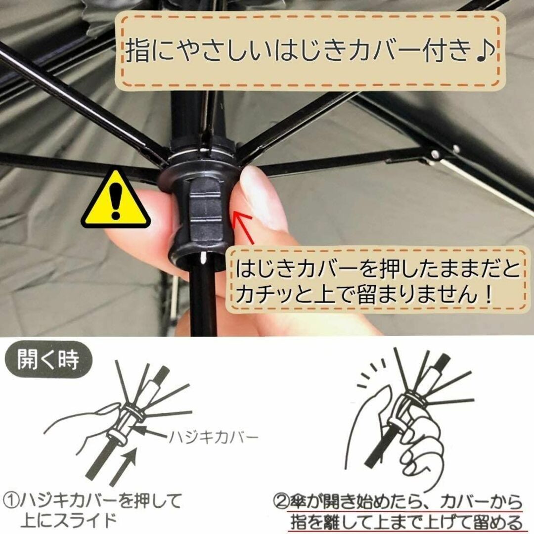 【色:ネイビー】折りたたみ 日傘 折りたたみ傘 完全遮光 超軽量 180g 遮熱 4