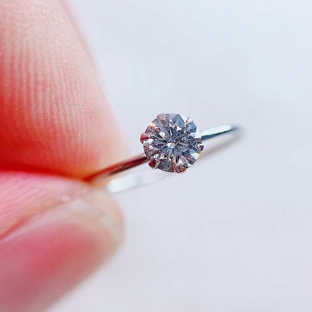 ★0.44ct★✨大粒ダイヤI,I-1,Excellentプラチナリング指輪一粒