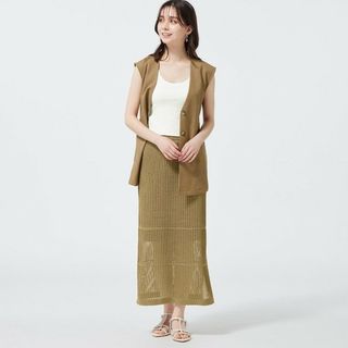 ジーユー(GU)のGU メッシュナローニットスカート 3XL(ロングスカート)