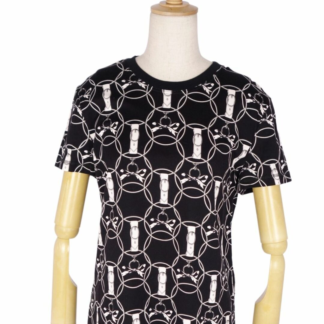 Hermes(エルメス)の極美品 エルメス HERMES Tシャツ 22AW カットソー Promenade du Matin トップス レディース フランス製 36(S相当) ブラック/ホワイト レディースのトップス(Tシャツ(半袖/袖なし))の商品写真