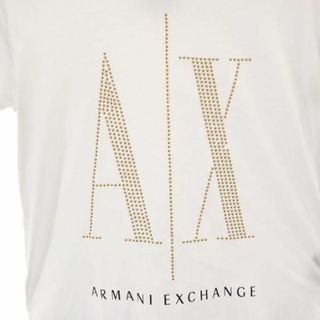 新品 ARMANI EXCHANGE アルマーニ リブ ロゴ トリムTシャツ