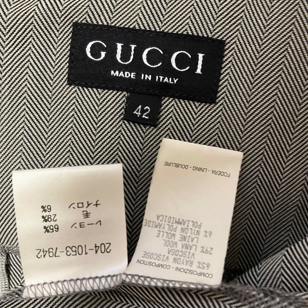 Gucci(グッチ)のgucci グッチ ヘリンボーン柄ワンピース レディースのワンピース(ロングワンピース/マキシワンピース)の商品写真