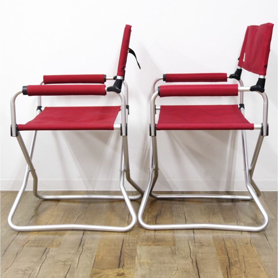 美品 スノーピーク snowpeak FD チェアワイド LV-077RD 2脚 セット FD Chair Wide フォールディング イス キャンプ アウトドア ・使用サイズ:595×580×840(h)mm(シート高460mm)