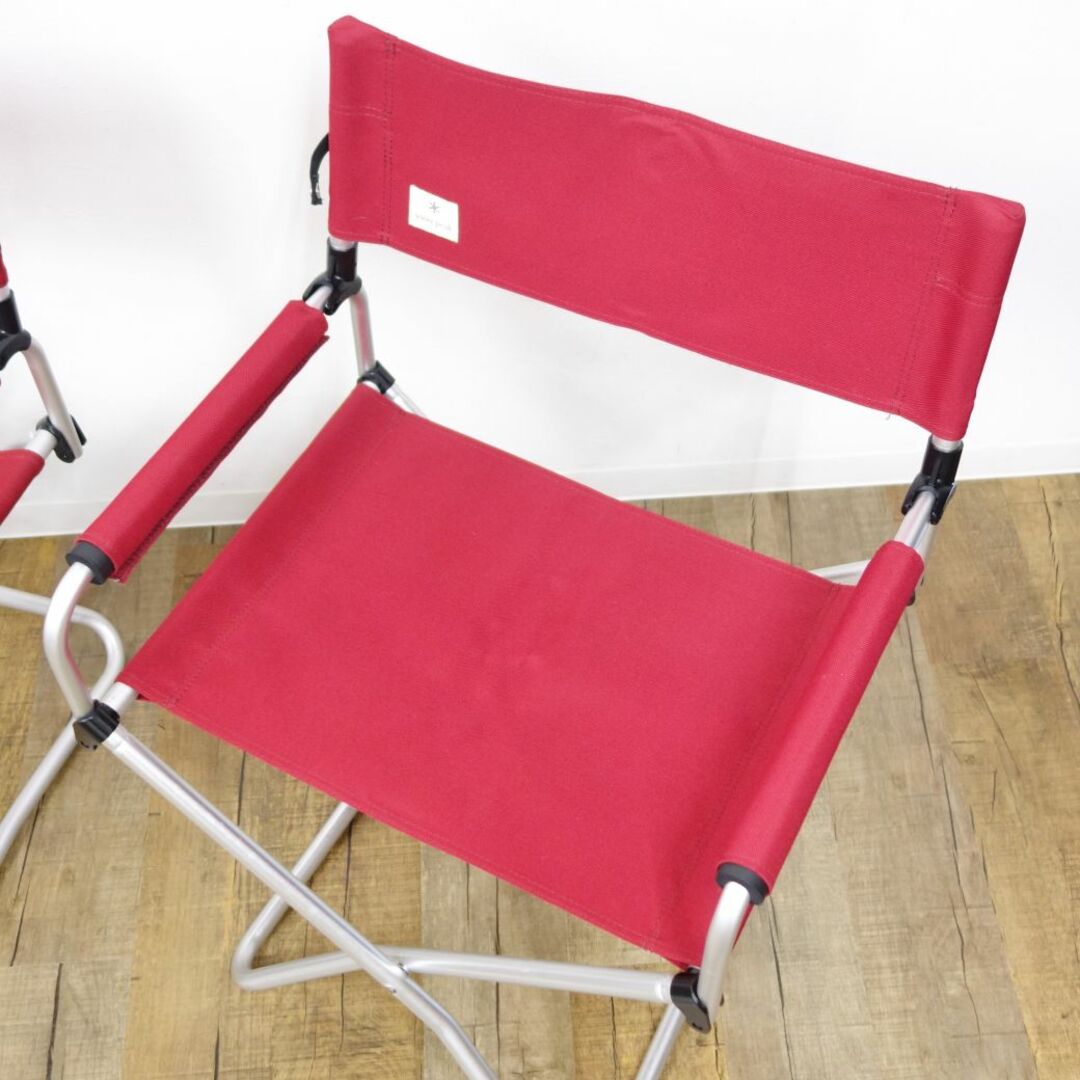 美品 スノーピーク snowpeak FD チェアワイド LV-077RD 2脚 セット FD Chair Wide フォールディング イス キャンプ  アウトドア ・使用サイズ：595×580×840(h)mm(シート高460mm)