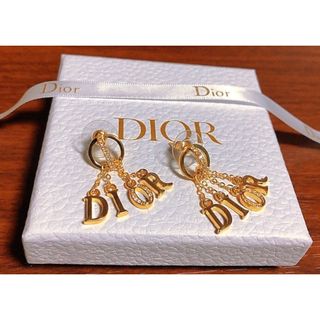 Christian Dior - Dior ロゴ キラキラ ピアス シンプル ゴールド