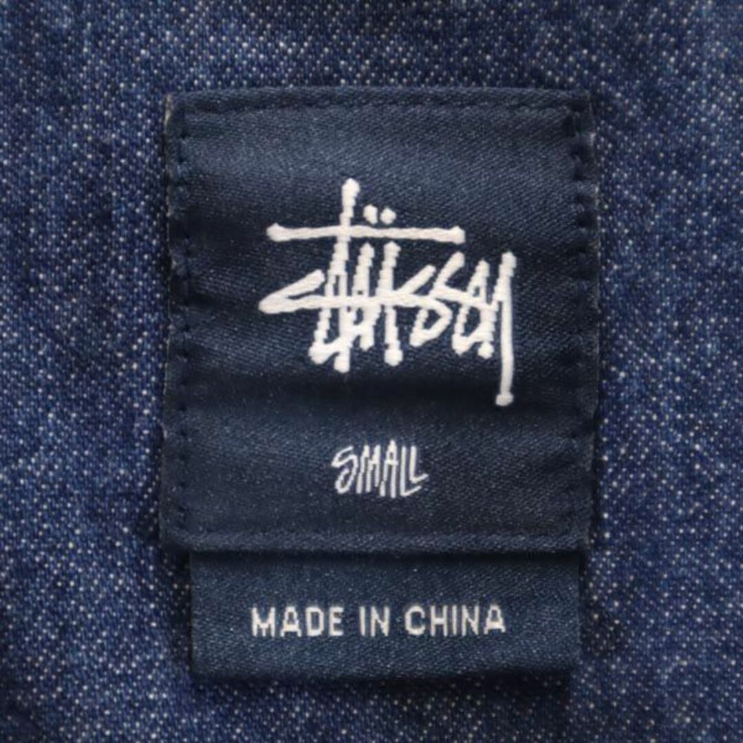 STUSSY - ステューシー 総柄 長袖 デニムシャツ S インディゴ STUSSY