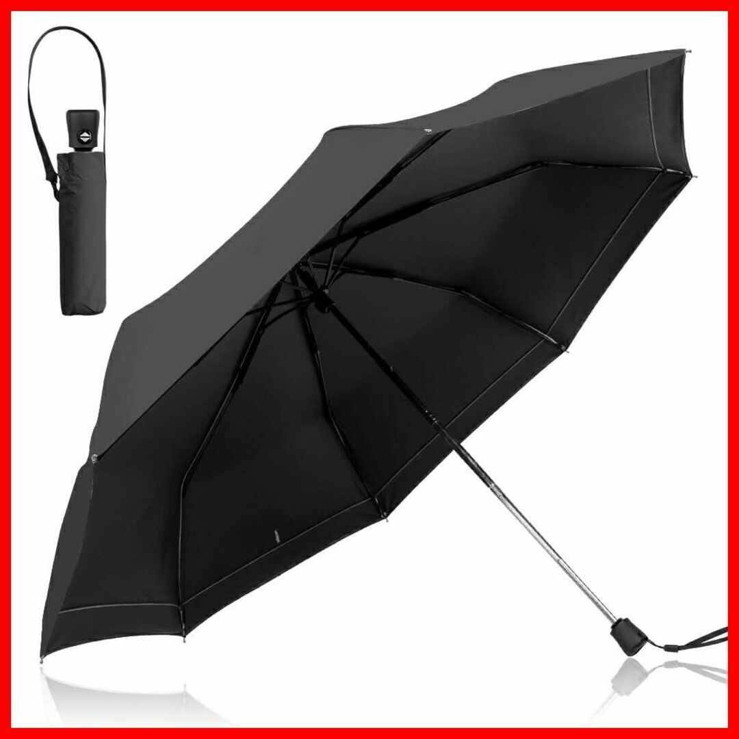 【色:ブラック】[Dnzzs] 日傘 折りたたみ 傘 自動開閉 完全遮光 100
