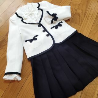 エルアンノワール★165★美品★卒服★フォーマルスーツ★リボンコサージュ付★4点