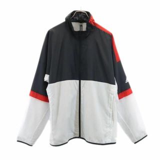 アディダス(adidas)のアディダス スポーツ バイカラー ウインドブレーカー 2XO 黒系 adidas 裏トリコット ロゴプリント メンズ 【中古】  【230901】(その他)