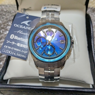 カシオ(CASIO)の新品　カシオ　オシアナスマンタ　ソーラー電波時計　OCW-S7000A-2AJF(腕時計(アナログ))