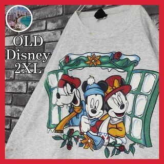 Disneyオールドディズニー ミッキーマウスキャラクタースウェットトレーナー白