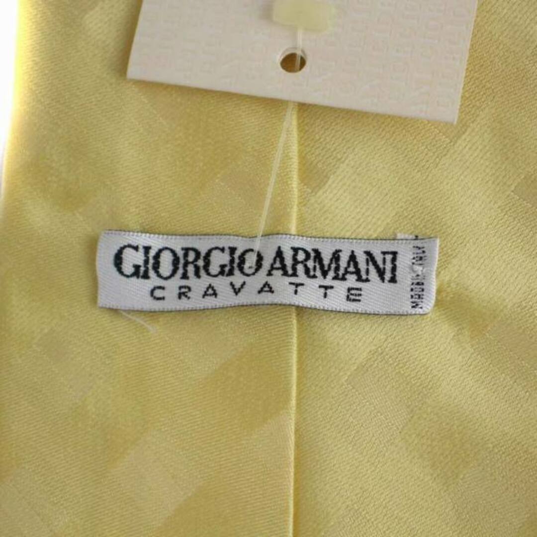 Giorgio Armani(ジョルジオアルマーニ)のGIORGIO ARMANI ネクタイ 総柄 シルク イタリア製 黄 メンズのファッション小物(ネクタイ)の商品写真