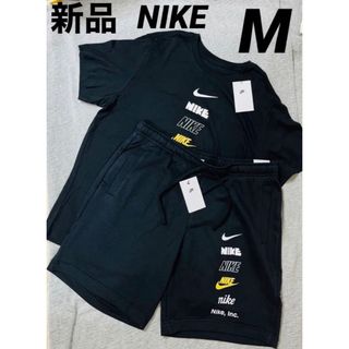 ナイキ(NIKE)のナイキ マルチ ロゴ  Tシャツ ハーフパンツ セットアップ　Mサイズ(Tシャツ/カットソー(半袖/袖なし))