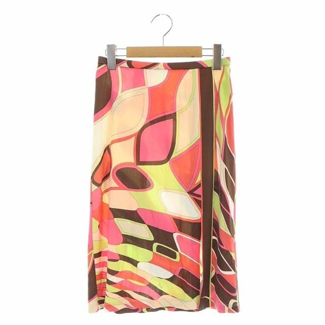 EMILIO PUCCI - エミリオプッチ 総柄タイトスカート 膝丈 スリット I40