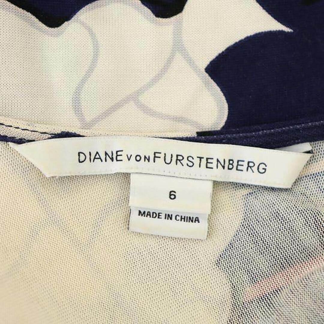 DIANE von FURSTENBERG(ダイアンフォンファステンバーグ)のダイアンフォンファステンバーグ ワンピース 総柄 膝丈 フレンチスリーブ シルク レディースのワンピース(ひざ丈ワンピース)の商品写真