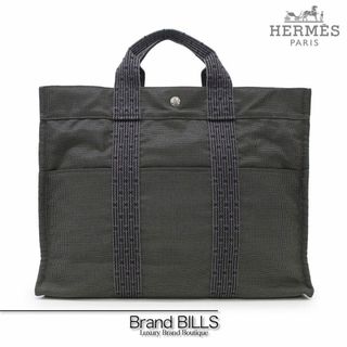 人気商品★HERMES　エルメスエールラインMM 　 グレー系 キャンバス シンプル　ビジネス　爽やか　おしゃれ　メンズ松山久万ノ台店