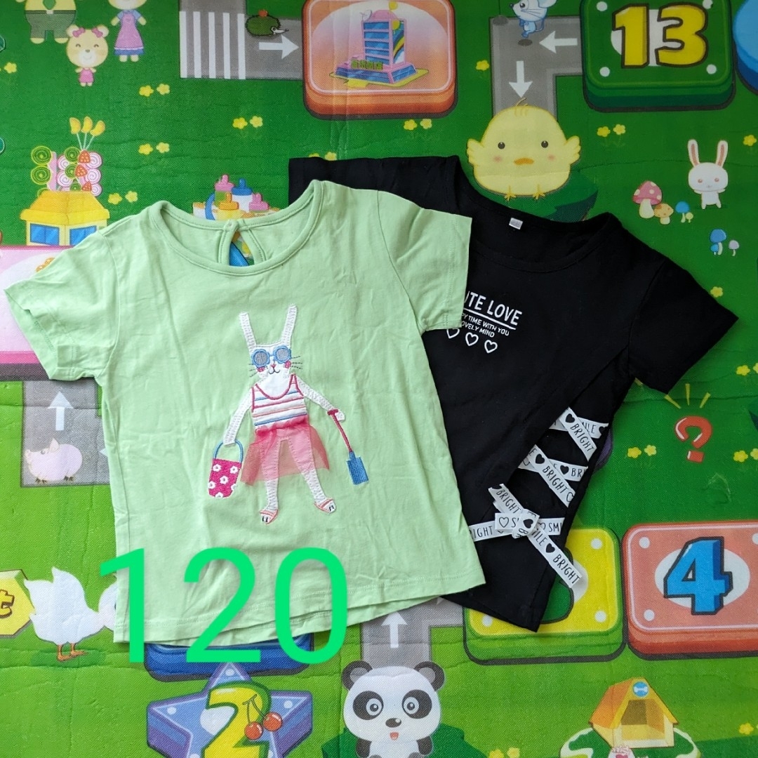 TORIDORY(トリドリー)の☆専用☆11.女の子 Tシャツ黒のみ 120 キッズ/ベビー/マタニティのキッズ服女の子用(90cm~)(Tシャツ/カットソー)の商品写真