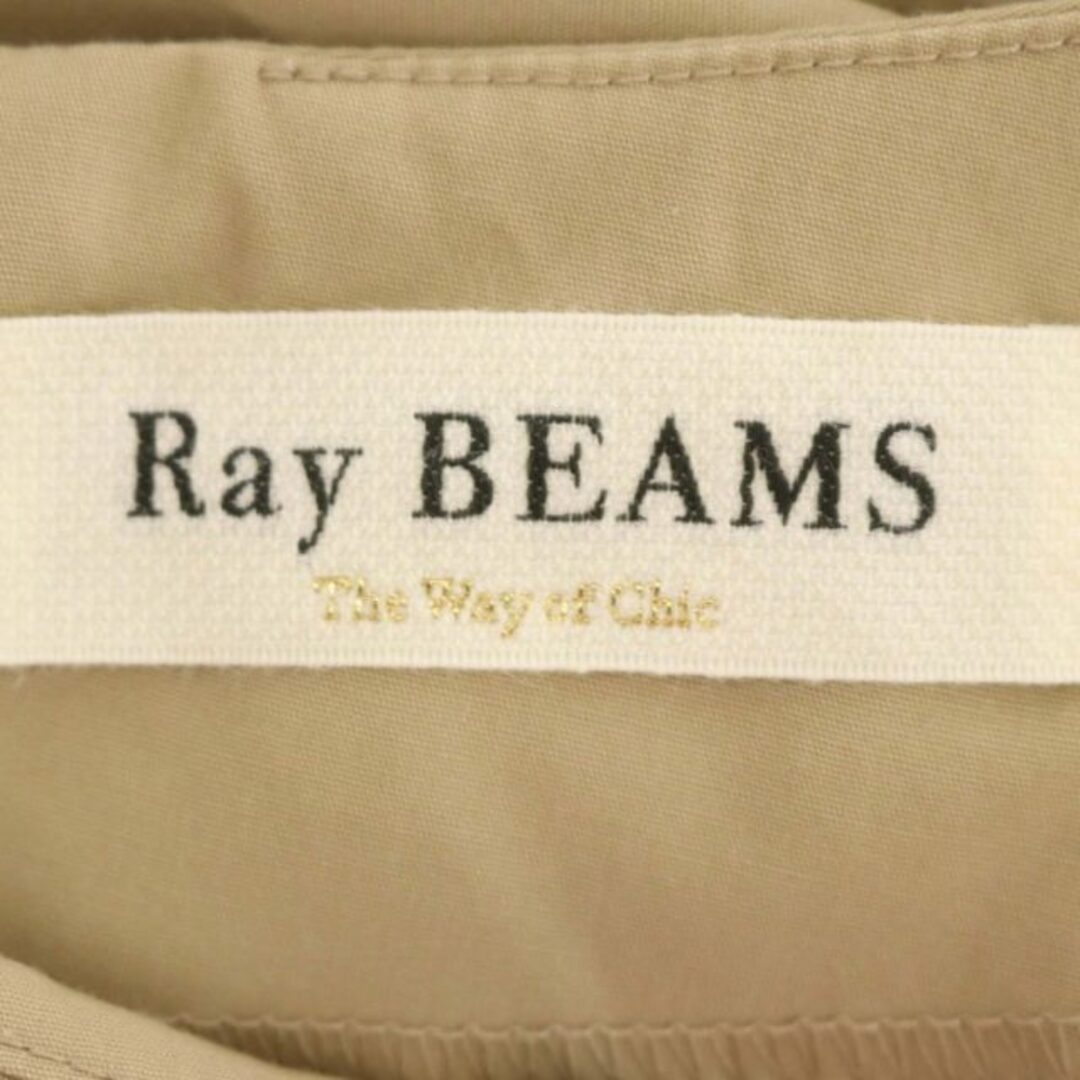 Ray BEAMS(レイビームス)のレイビームス バックプリーツ切替ワンピース 半袖 ロング 0 ベージュ レディースのワンピース(ロングワンピース/マキシワンピース)の商品写真