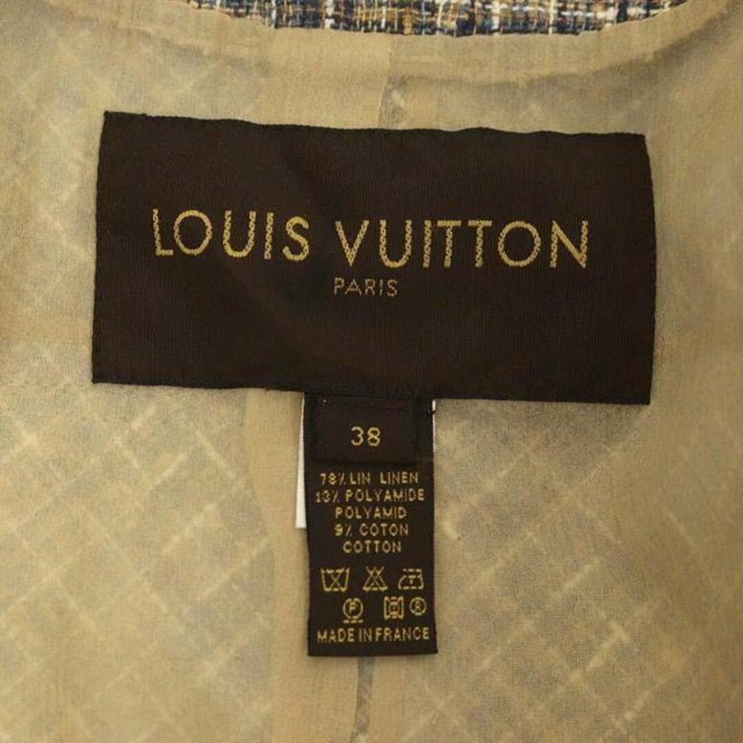 LOUIS VUITTON(ルイヴィトン)のルイヴィトン リネンフリンジ ビジューボタン ツイードジャケット 38  レディースのジャケット/アウター(その他)の商品写真